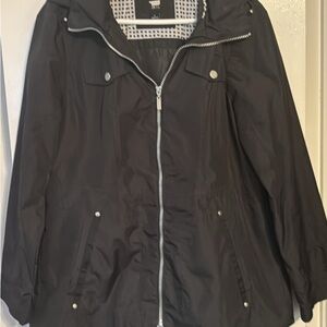 Stylish Black Hooded Utility Jacket